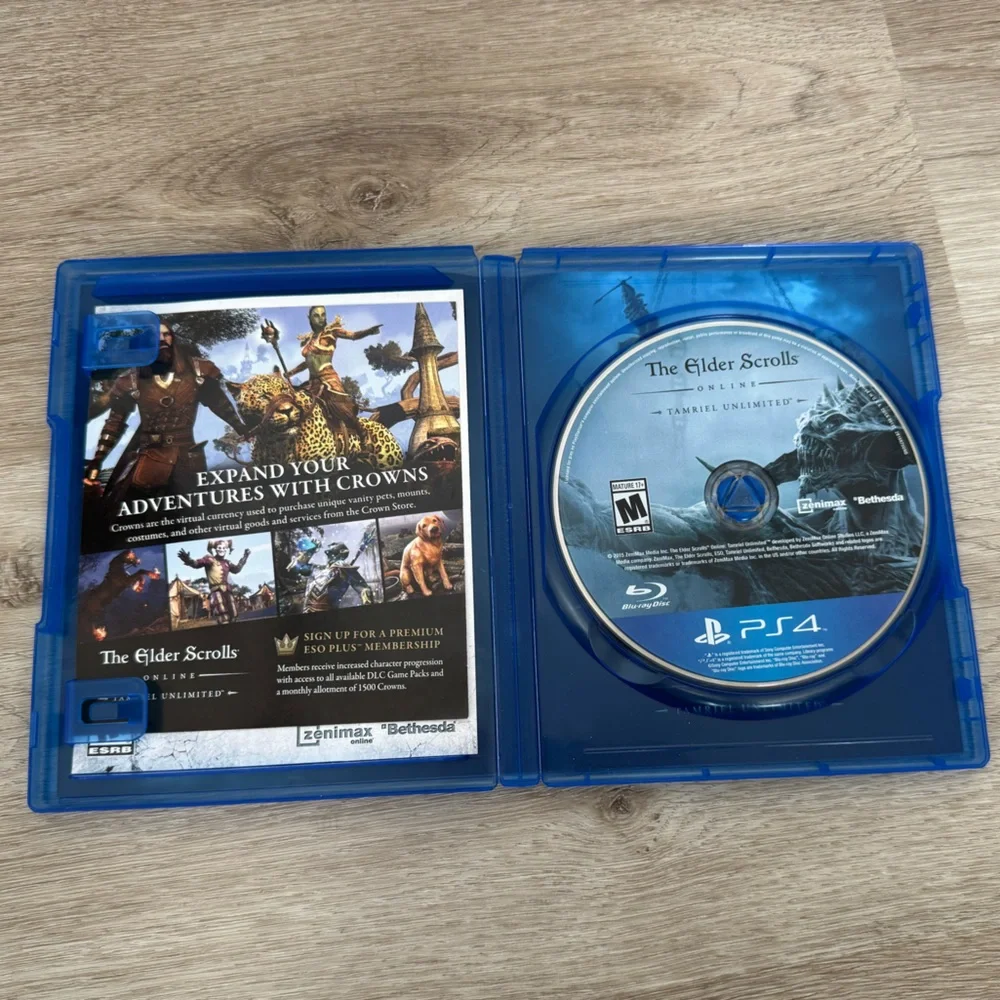 Elder Scrolls Online PS4 Game Tamriel Unlimited ESO RPG Complete w Case